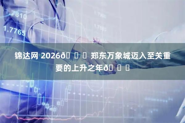 锦达网 2026🔜郑东万象城迈入至关重要的上升之年📈